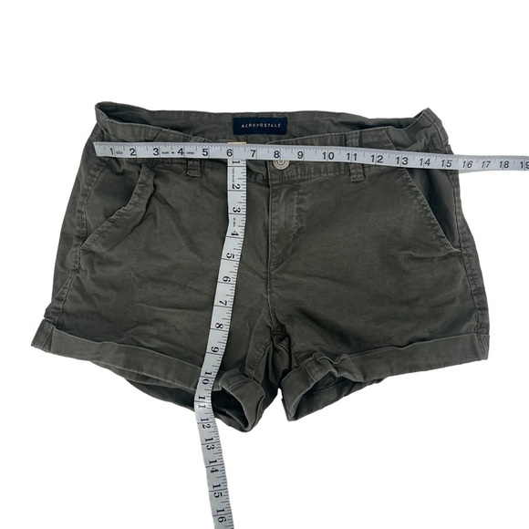 Aeropostale Green Cuffed Hem Chino Shorts Size 8 Women’s - Picture 5 of 5